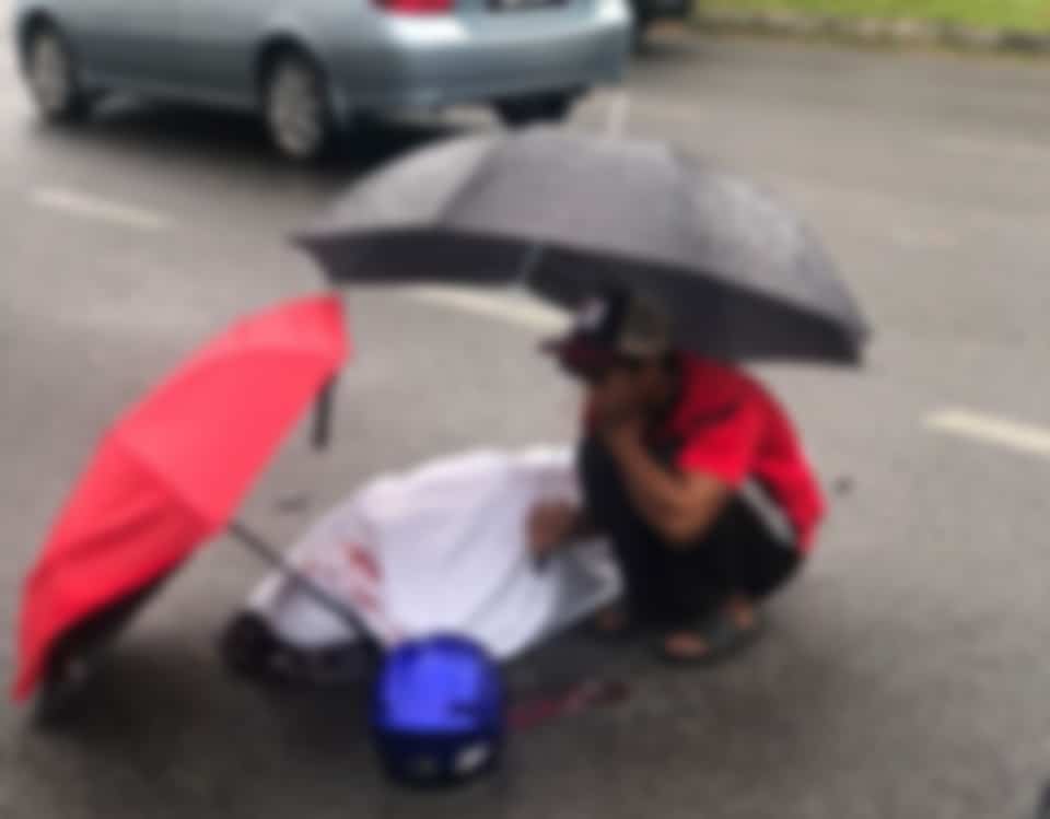 Penunggang Motosikal Maut Dilanggar Sebuah Lori Di Kuching