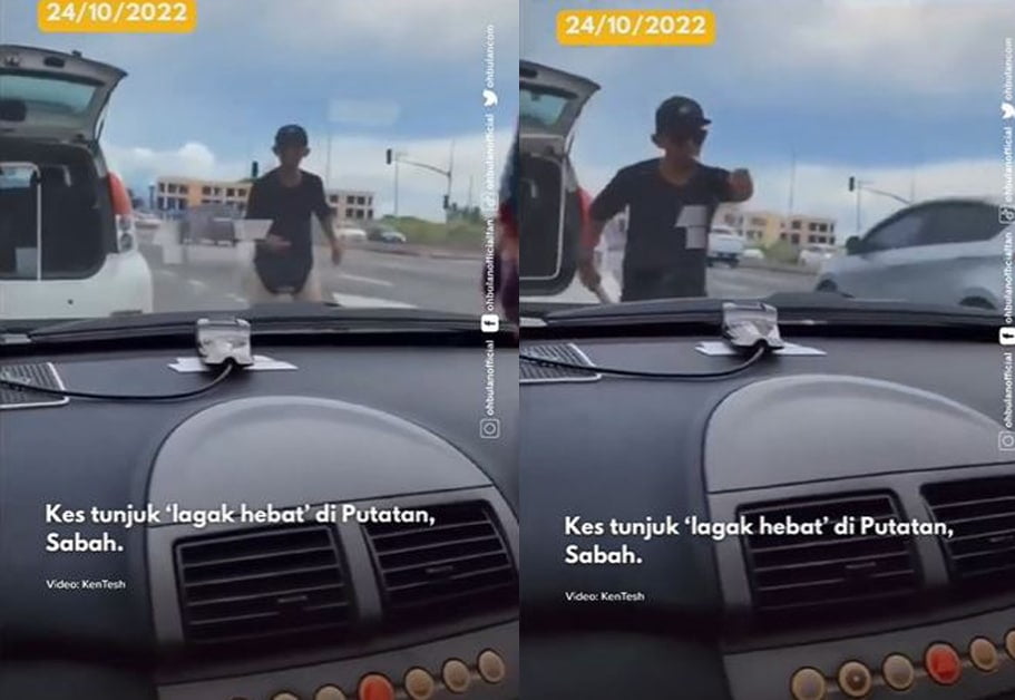 Tunjuk Lagak Samseng, Video Pemandu Myvi Di Sabah Ini Buat Netizen Geram