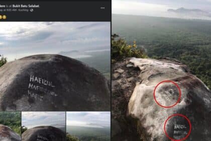 Rosakkan Alam Semula Jadi, Netizen Sedih Bukit Batu Selabat Dicemari Vandalisme