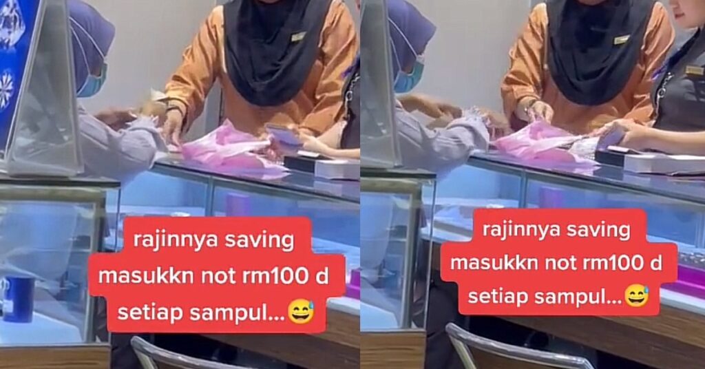Dipercayai Duit Pengundi, Tindakan Wanita Keluar Duit Sampul Di Kedai Emas Buat Netizen Curiga