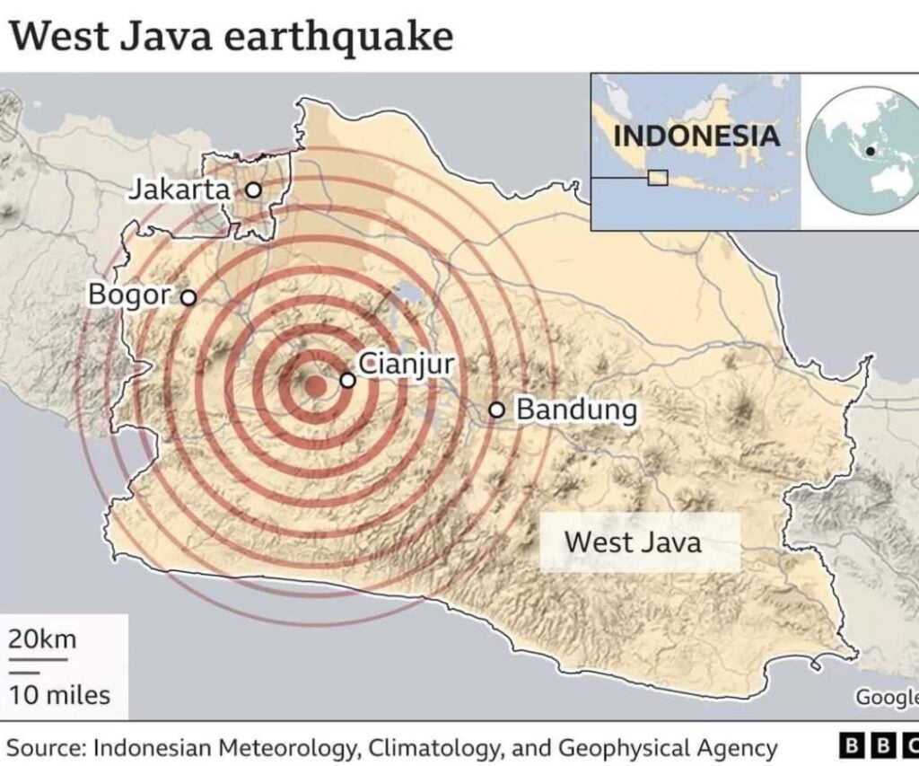 Indonesia Dilanda Gempa Bumi Bermagnitud 5.6, Lebih 162 Nyawa Telah Terkorban