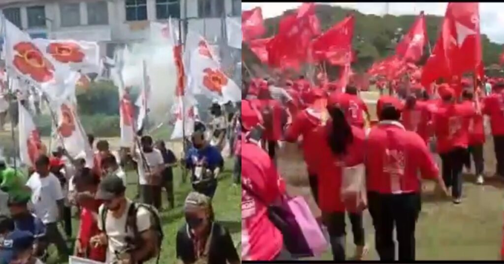 Gara-Gara Penyokong Taksub, Gas Pemedih Mata Dilepaskan Di Pusat Penamaan Calon Di Tenom
