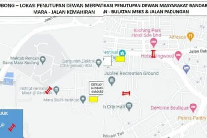 Sempena Penamaan Calon Hari Ini, Beberapa Jalan Di Sekitar Kuching, Santubong Dan Petra Jaya Ditutup