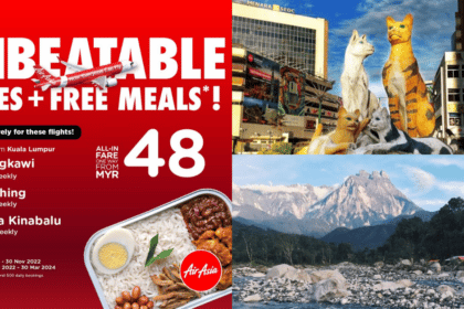 Promosi Kaw-kaw, Air Asia Lancar Tambang Murah RM 21 Ke Kuching Dan KK Siap Pakej 'Free Meals'