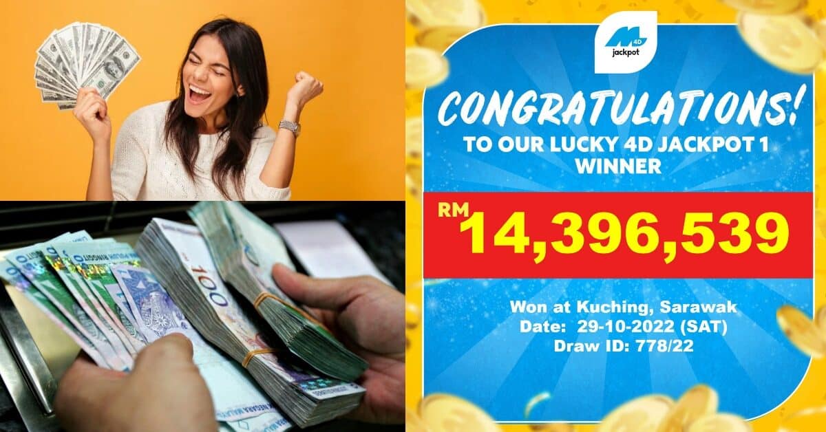 Orang Sarawak Kena Lagi, Individu Dari Kuching Ini Menang Jackpot 4D Bernilai RM14 Juta