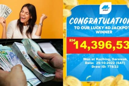 Orang Sarawak Kena Lagi, Individu Dari Kuching Ini Menang Jackpot 4D Bernilai RM14 Juta