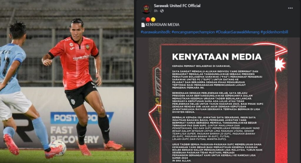 Pengerusi Sarawak United Akhirnya Sedia Undur Diri, Cari Pengganti Untuk Ambil Alih Jawatan
