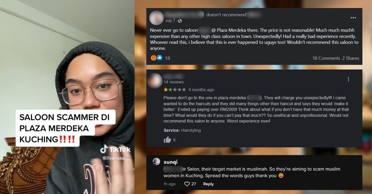 Salon 'Cekik Darah' Di Plaza Merdeka, Pelanggan Ini Luah Rasa Kesal Ditipu Harga Yang Ditawarkan