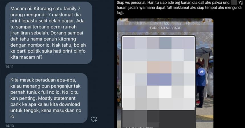 Kempen Via WhatsApp, Netizen Risau Data Peribadi Mereka Diceroboh Parti Politik