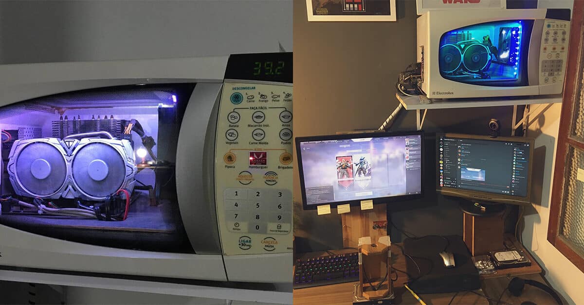 Demi Jimat Duit, Lelaki Dari Brazil Ini Bina PC Hanya Menggunakan Microwave
