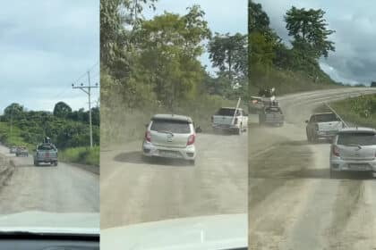 Perodua Axia Dirakam Lalu Jalan Off-Road Baram Buat Netizen Kagum