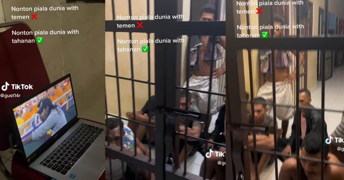 Banduan Penjara Ingin Tonton Piala Dunia, Warden Kongsi Laptop Untuk Tonton Bersama