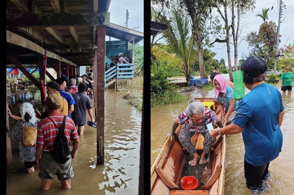 Terpaksa Redah Banjir Demi Tunaikan Tanggungjawab, Keadaan Di Miri Ini Menyayat Hati Netizen