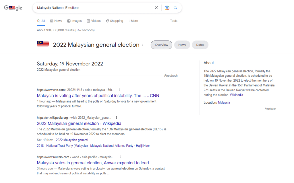 Peti Undi Bendera Malaysia Hiasi Laman Utama Google Malaysia Sempena PRU15
