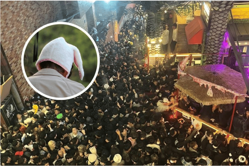 Insiden Halloween Itaewon, Pengunjung Dakwa Lelaki Telinga Arnab Punca Rempuhan Berlaku