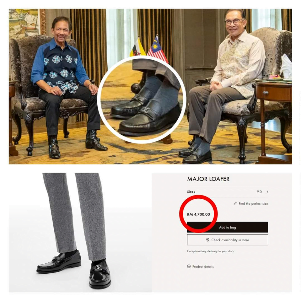 'Tolak Mercedes Tapi Pakai Kasut Mewah LV', Anwar Ibrahim Balas Tuduhan Netizen