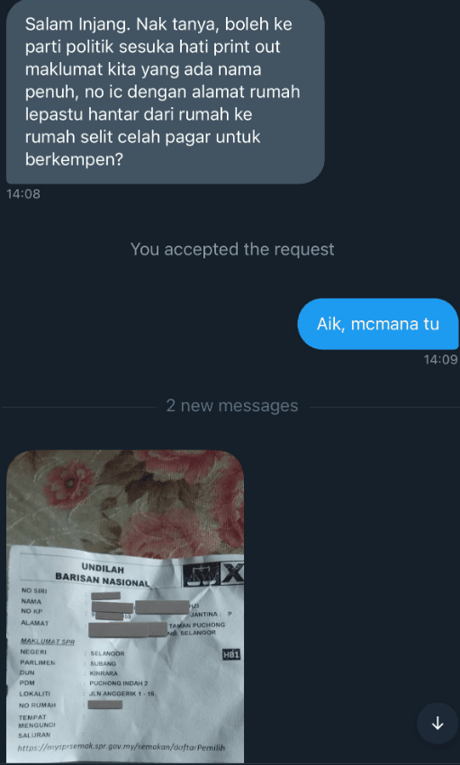 Kempen Via WhatsApp, Netizen Risau Data Peribadi Mereka Diceroboh Parti Politik