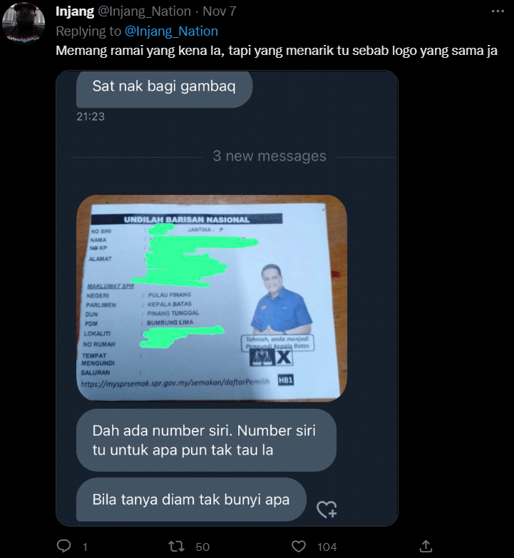 Kempen Via WhatsApp, Netizen Risau Data Peribadi Mereka Diceroboh Parti Politik