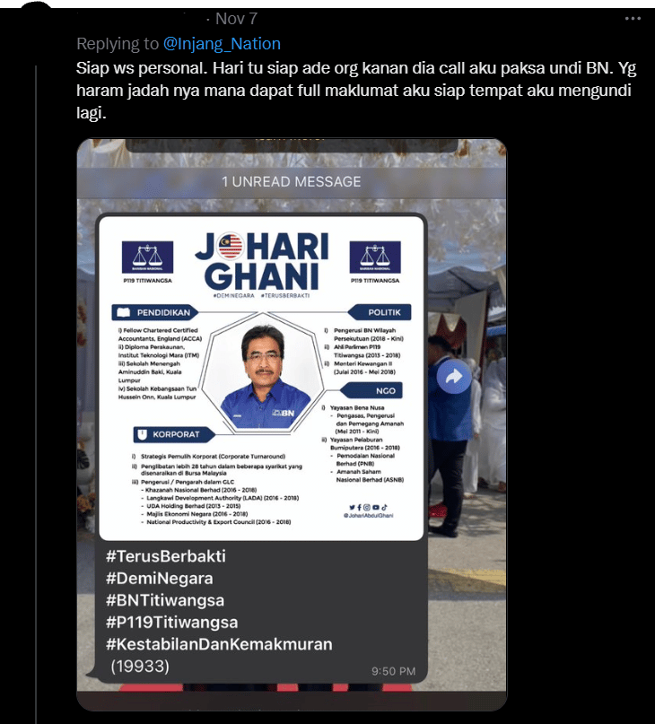 Kempen Via WhatsApp, Netizen Risau Data Peribadi Mereka Diceroboh Parti Politik