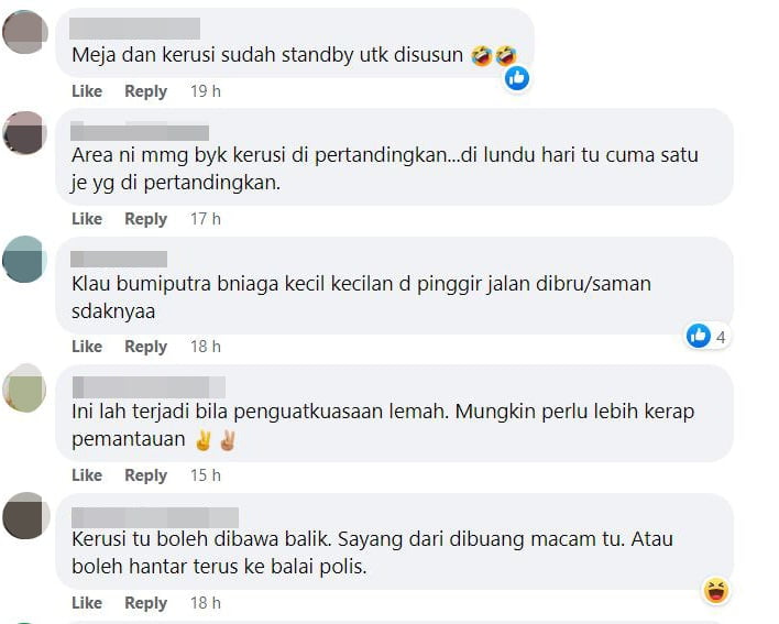 Letak Kerusi 'Cop' Parkir, Netizen Pertikai Tindakan Sebuah Kedai Makan Di Kuching Ini