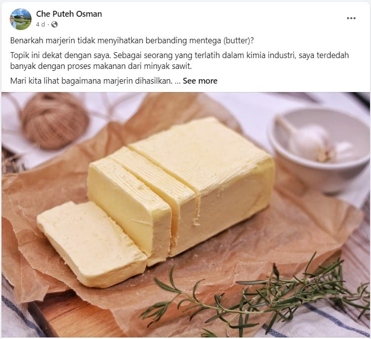 Marjerin Atau Mentega, Ketahui Mana Sebenarnya Lebih Baik Untuk Kesihatan