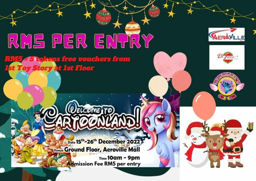 Bertemakan 'Cartoonland', Kunjungi Pameran Belon Di Aeroville Mall Kuching Cuti Sekolah Ini
