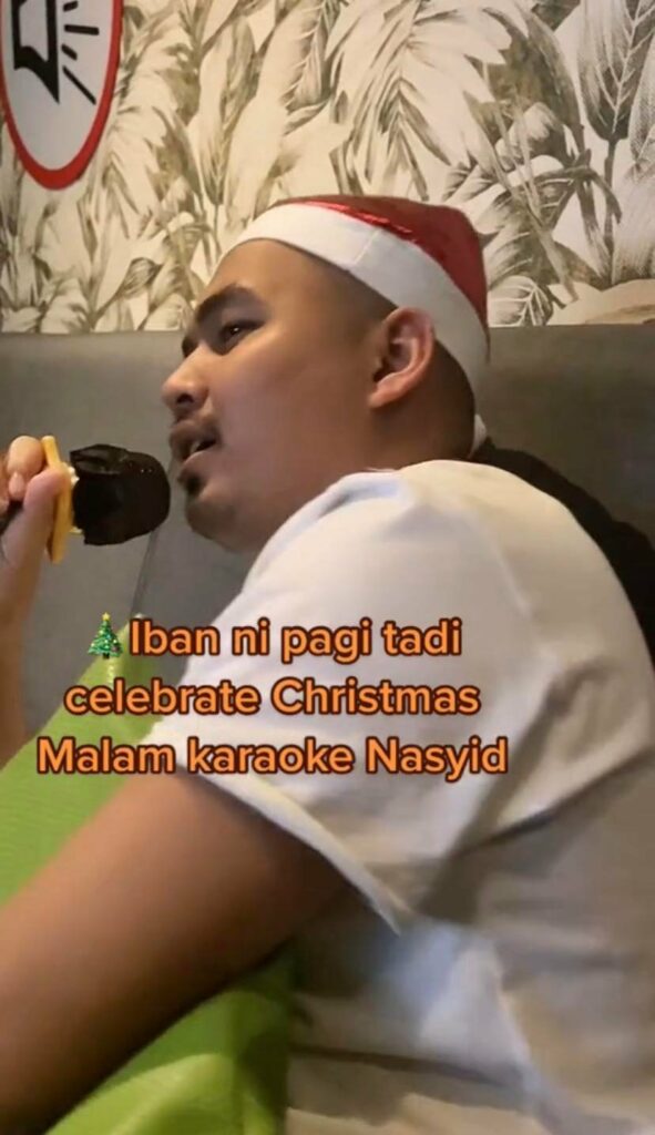 'Krismas Tapi Nyanyi Lagu Nasyid', Gelagat Lelaki Iban Ini Buat Netizen Terhibur