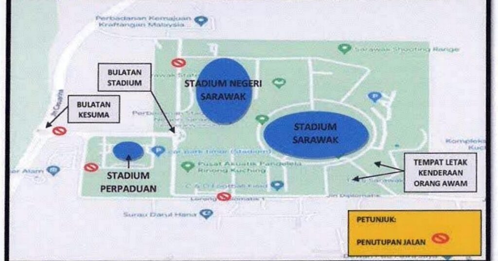 Ada Laluan Ditutup, Ini Saranan Laluan Untuk Ke Sambutan Tahun Baru Di Stadium Perpaduan Kelak