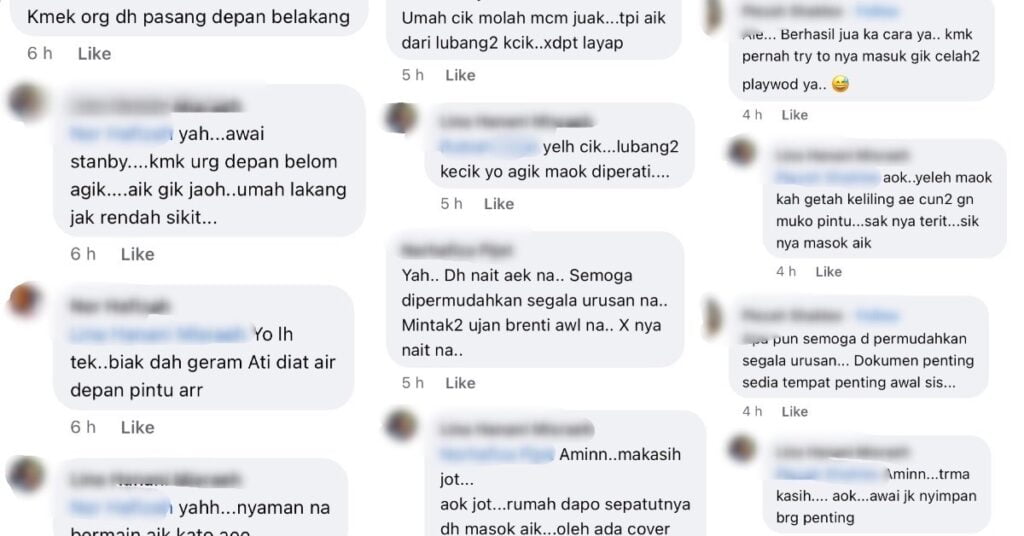 Elak Air Banjir Masuk Rumah, Wanita Kongsi Cara Kreatif Dengan Hadang Pintu Guna “Plywood”
