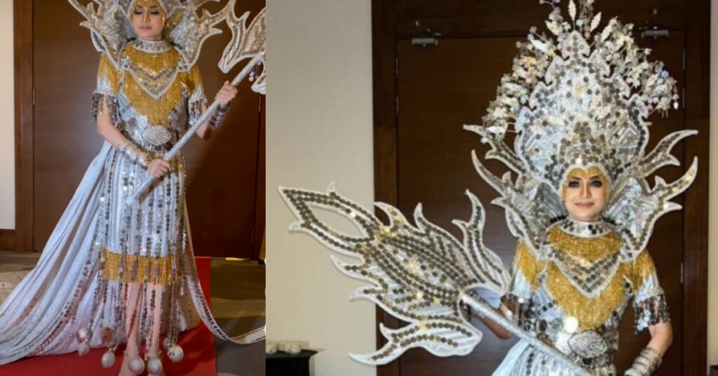 Pereka Asal Sarawak Cipta Rekod Guna 10,000 Syiling Hias Busana Mrs Malaysia World
