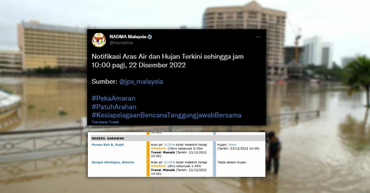 Ini Senarai Lokasi Berpotensi Banjir Di Sarawak Berdasarkan Laporan NADMA