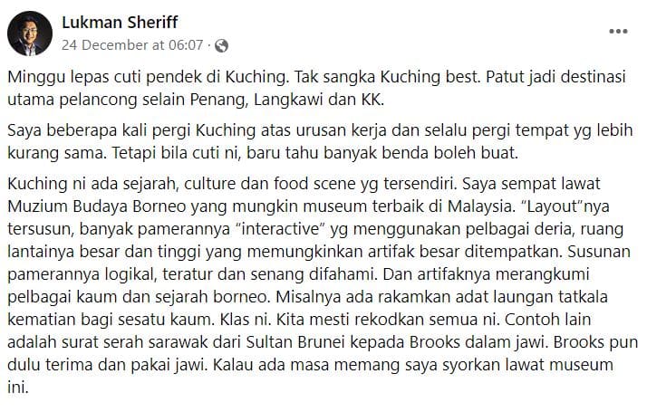 'Bandar Lain Boleh Contohi Kuching', Lelaki Ini Kagum Dengan Tarikan Pelancongan Sarawak