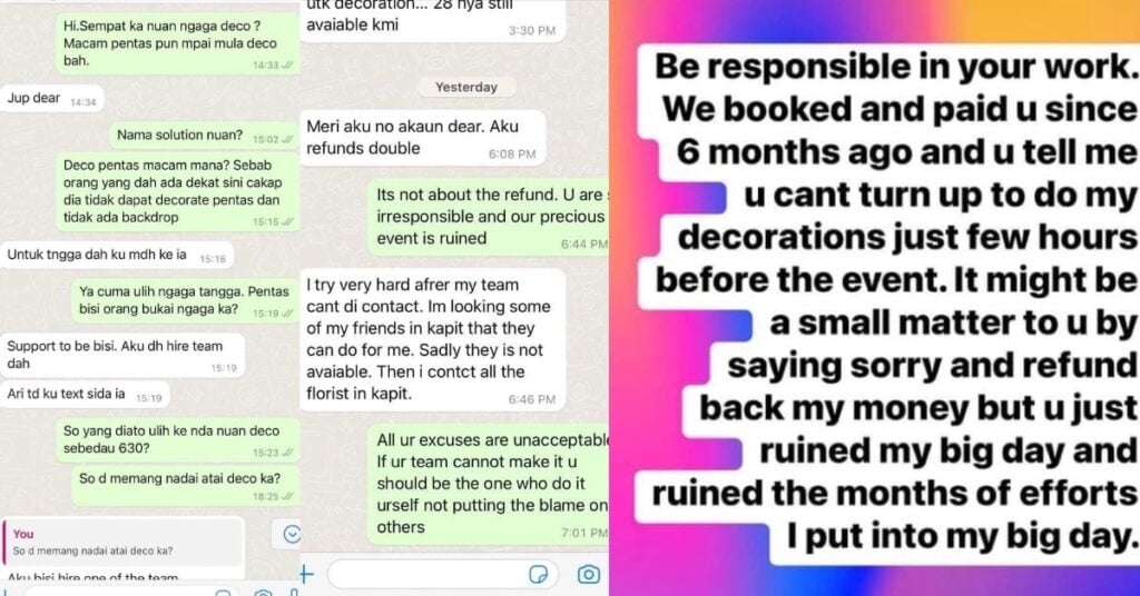 Tular Dekorasi Dibatal Beberapa Jam Sebelum Majlis Di Kapit, Netizen Ikut Luah Perkara Yang Sama
