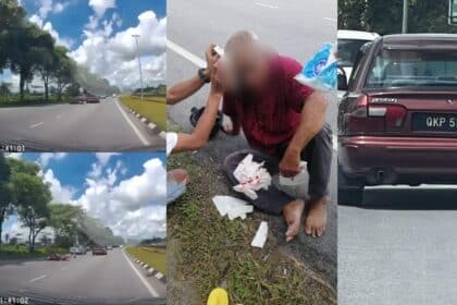 Kes Langgar Lari Warga Emas Di Kuching, Netizen Mohon Kerjasama Kesan Proton Wira Merah