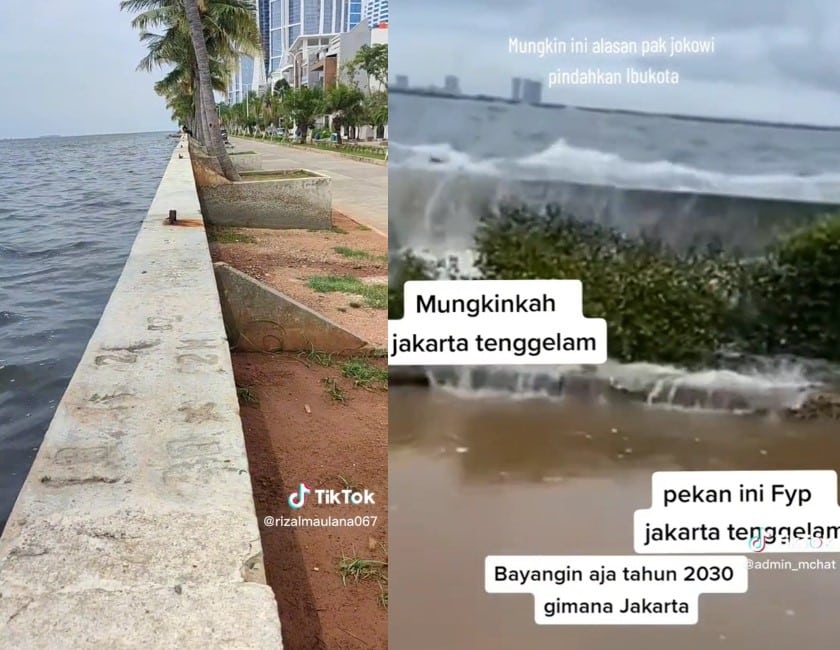 [VIDEO] Jadi Kerisauan Penduduk, Netizen Kongsi Video Paras Air Lebih Tinggi Dari Darat Di Jakarta