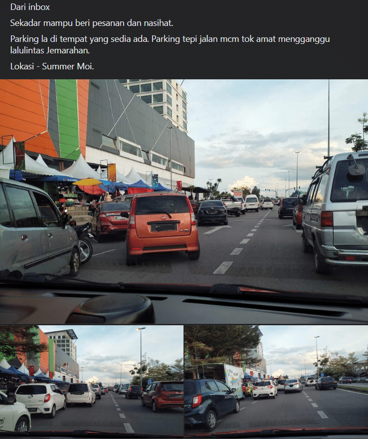 Ganggu Lalulintas, Kenderaan Parking 'Merata' Depan Summermall Undang Geram Netizen