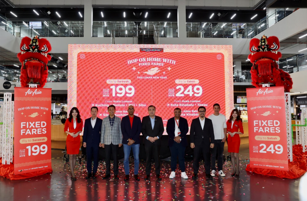 Sempena Tahun Baru Cina, AirAsia Umum Tambang Rendah Tetap Dari Semenanjung Ke Sabah Dan Sarawak