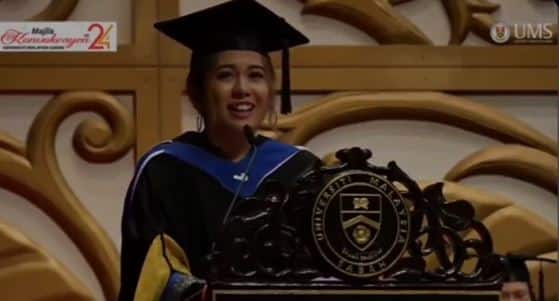 Akhiri Ucapan Dengan Nyanyian Merdu, Graduan Universiti Malaysia Sabah Ini Buat Netizen Terpegun