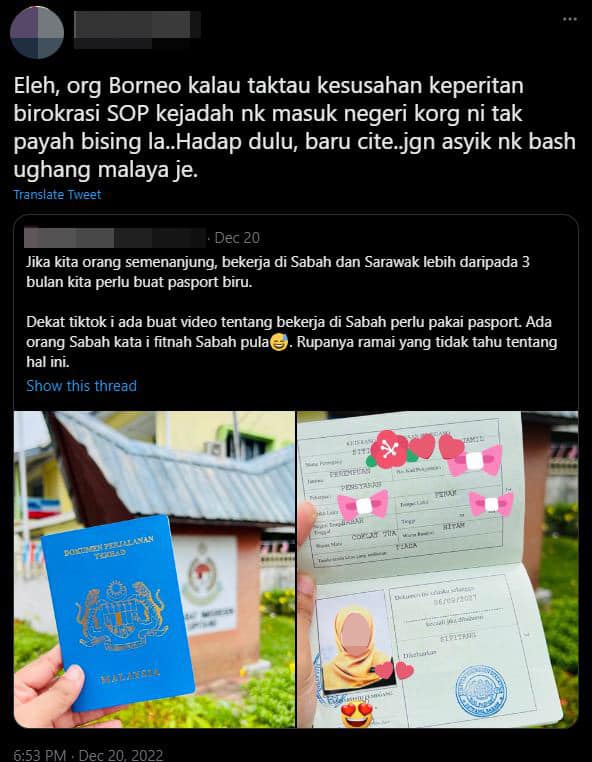 Passport Biru Ke Sabah, Sarawak Masih Jadi Perdebatan Panas Antara Netizen Di Media Sosial