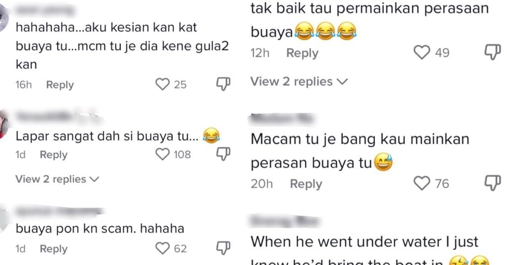 Tular Aksi Buaya Kejar Bot Mainan Netizen Terhibur Lihat Buaya Di Sungai Tatau Bintulu