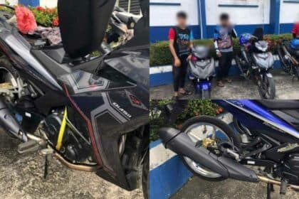 Padah Ekzos Bising, Tiga Remaja Lelaki Ditahan Polis Ubah Suai Motosikal Di Dalat