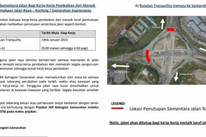 Notis Penutupan Sementara Bulatan TT3 Bermula Malam Ini Hingga 4 Pagi Esok