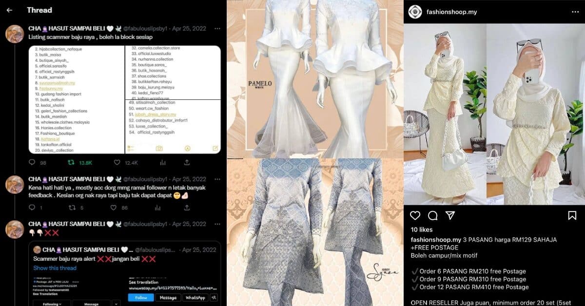 Awas Tawaran Baju Murah Di Media Sosial, Individu Ini Kongsi Senarai Scammer IG Shop