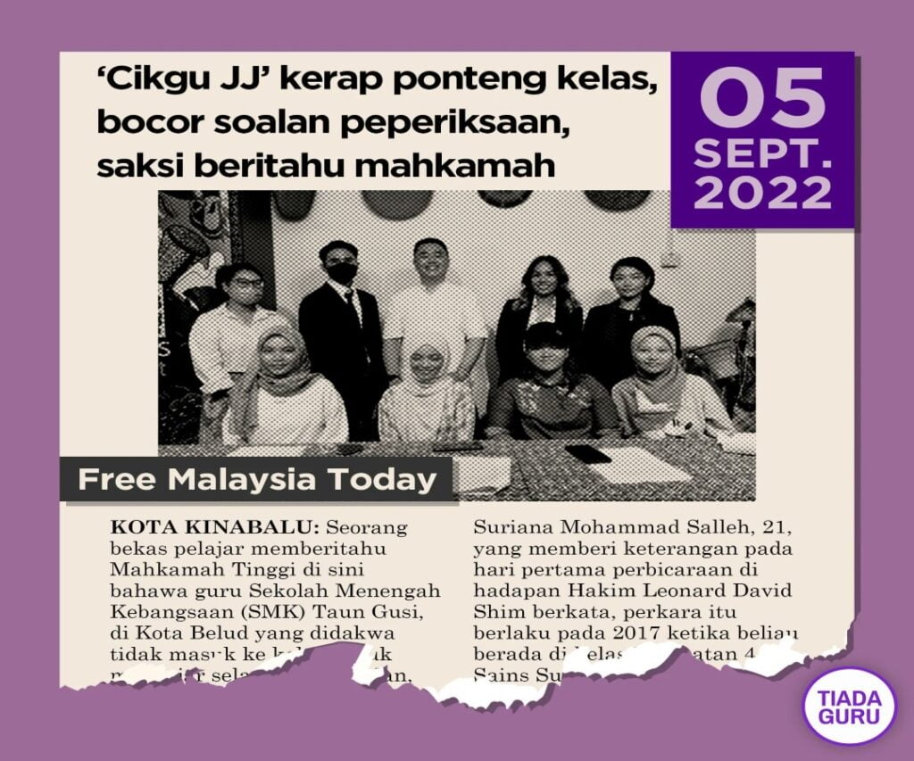 Rentetan Kes Pelajar Saman Guru Ponteng Di Sabah, Banyak ‘Bukti’ Dalaman Lain Mulai Terbongkar