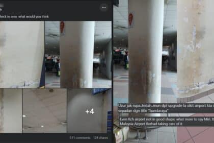 Dinding Terkopek Dan Berkulat, Keadaan Lapangan Terbang Miri Jadi Perhatian Netizen