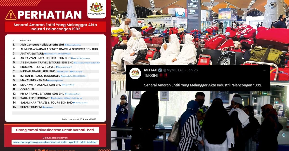 Hati-Hati Memilih Syarikat Pelancongan, MOTAC Dedah Senarai Agensi Yang Tidak Berlesen