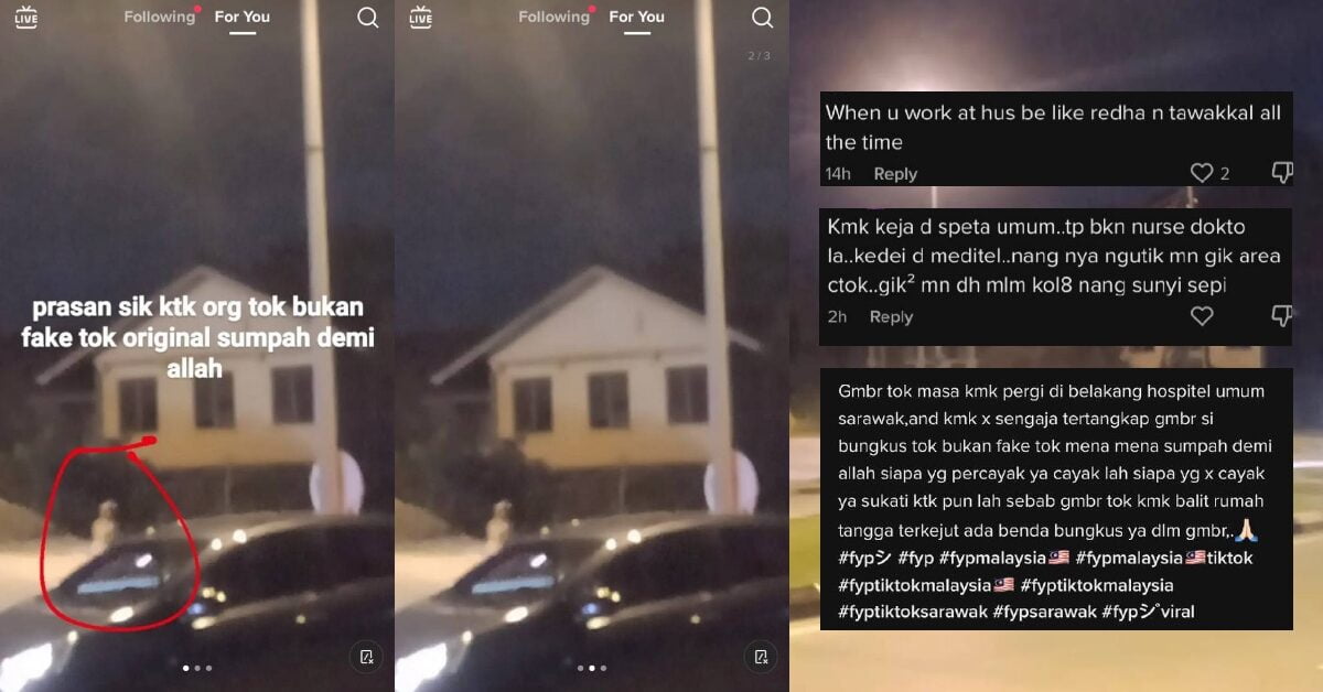 Kongsi Gambar Menakutkan, Lelaki Tak Sangka Terserempak Kelibat Pocong Di Belakang HUS
