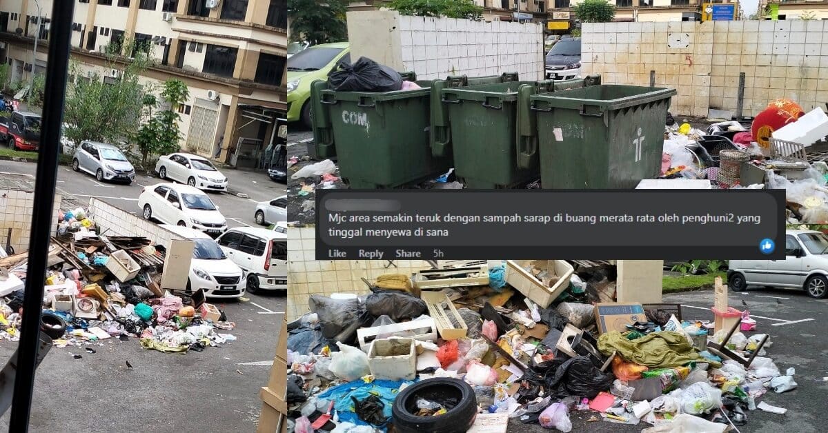 Sampah Bertaburan Makin Parah Di MJC, Netizen Bengang Sikap Penduduk Tidak Bertanggungjawab