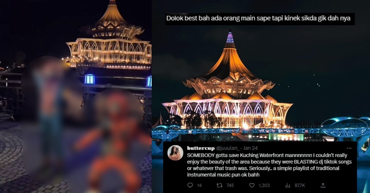 Rimas Muzik Bingit DJ Tiktok Di Waterfront Kuching, Netizen Minta Pihak Berkuasa 'Turun Padang'
