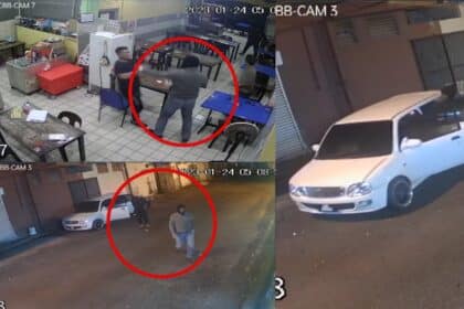 Rompak Kedai Makan Sempat Dirakam CCTV Di Kuching, Netizen Minta Waspada Dengan Kelisa Putih